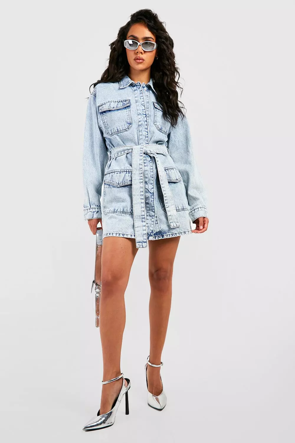 Miss sixty outlet belted denim dress